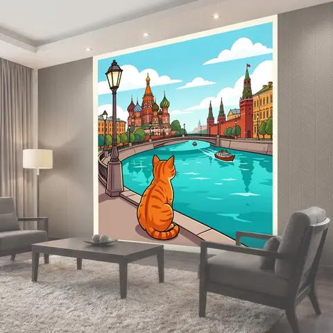 Фотообои Рыжий наблюдатель у воды