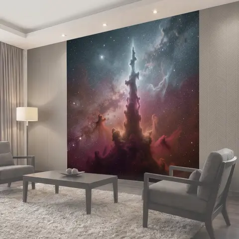 Фотообои Космическая туманность со звездным небом