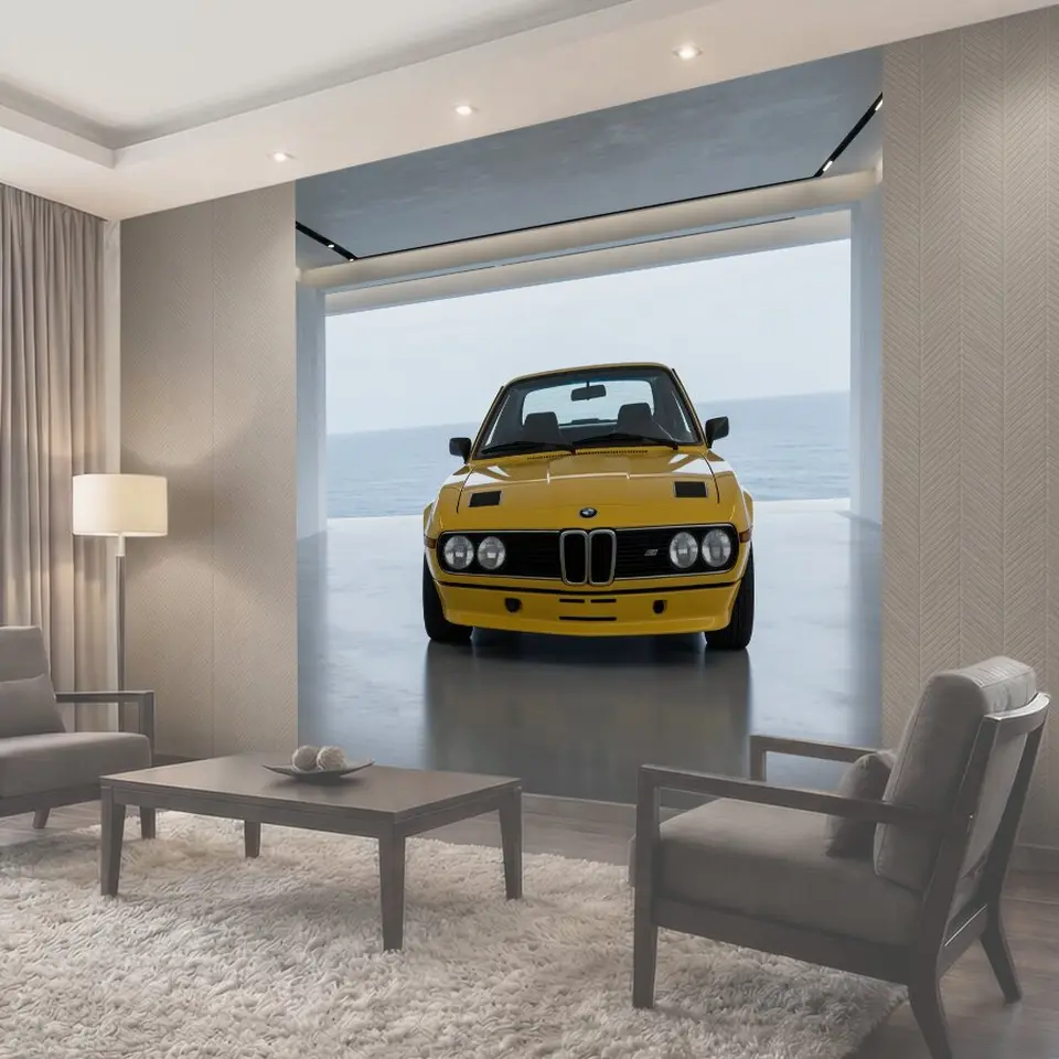 Фотообои Жёлтый BMW у океана