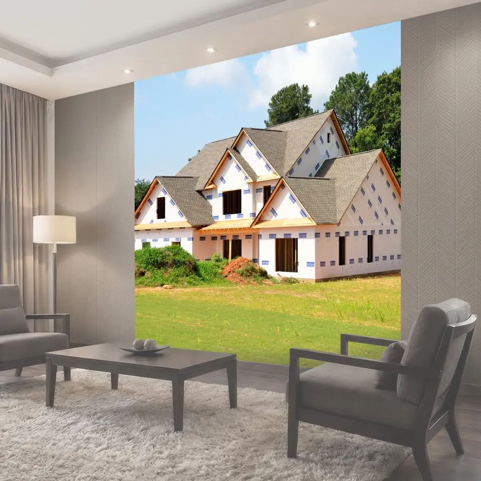 Фотообои Новый дом, строительство, строитель