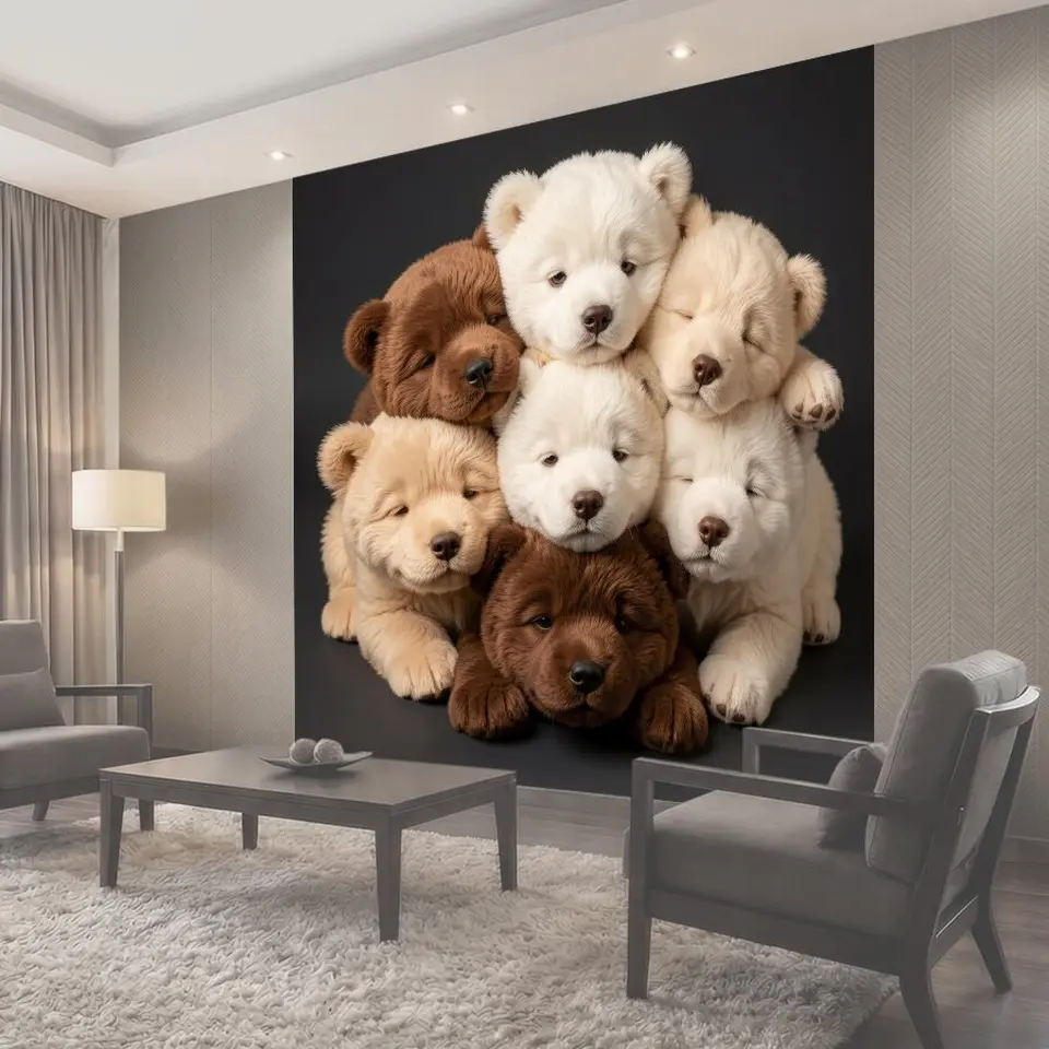 Фотообои Семь плюшевых медвежат