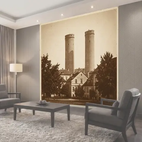 Фотообои Старинные башни среди домов