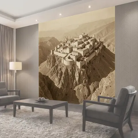 Фотообои Крепость на скалистом плато