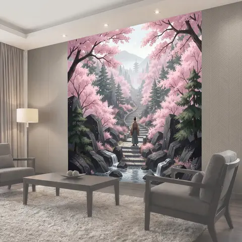 Фотообои Весенний путь к пагоде