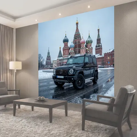 Фотообои Mercedes G-Class у собора