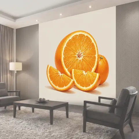 Фотообои Апельсины и цитрусовые дольки