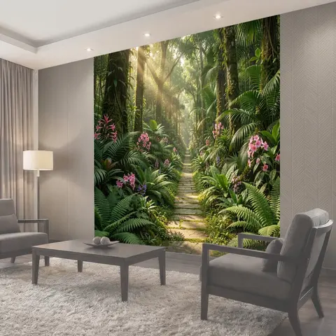 Фотообои Тропическая тропа в джунглях