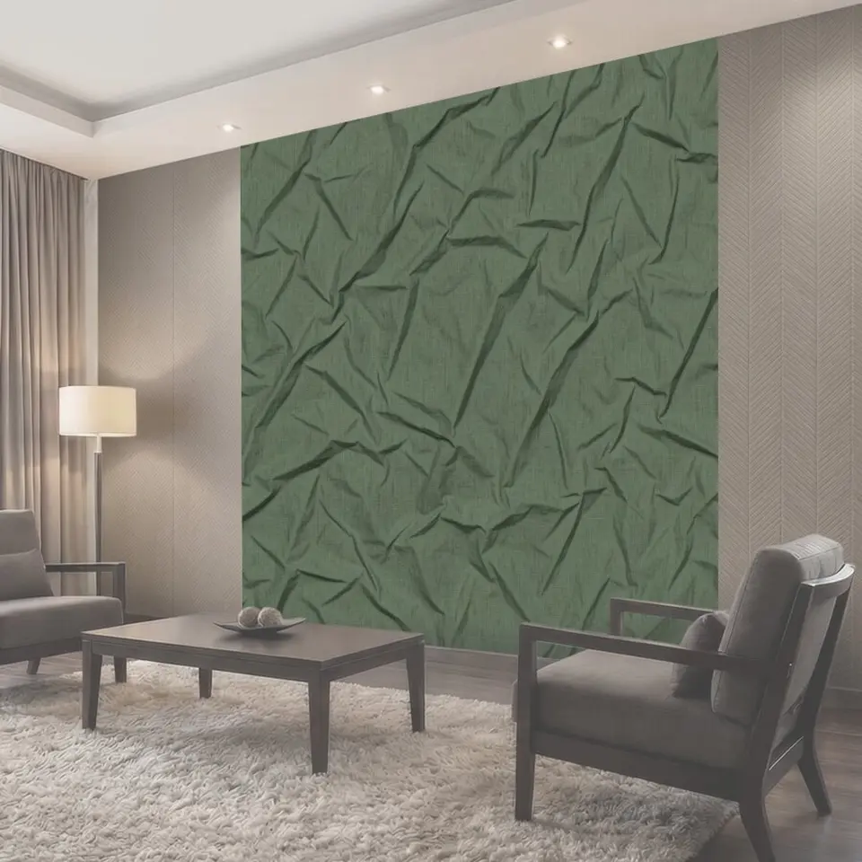 Фотообои Складчатая ткань оливкового цвета