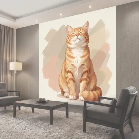 Фотообои Рыжий полосатый кот