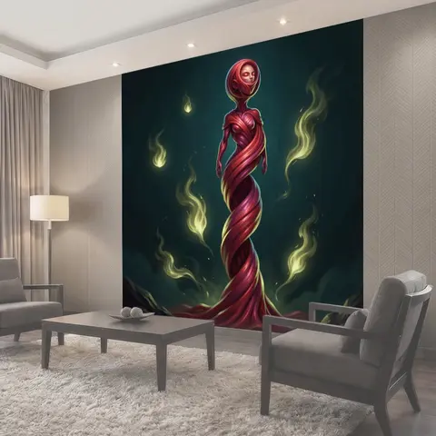 Фотообои Фантастическая фигура из лент