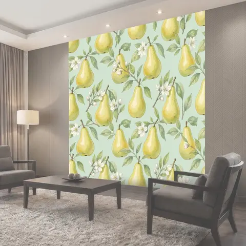 Фотообои Груши с цветущими ветками