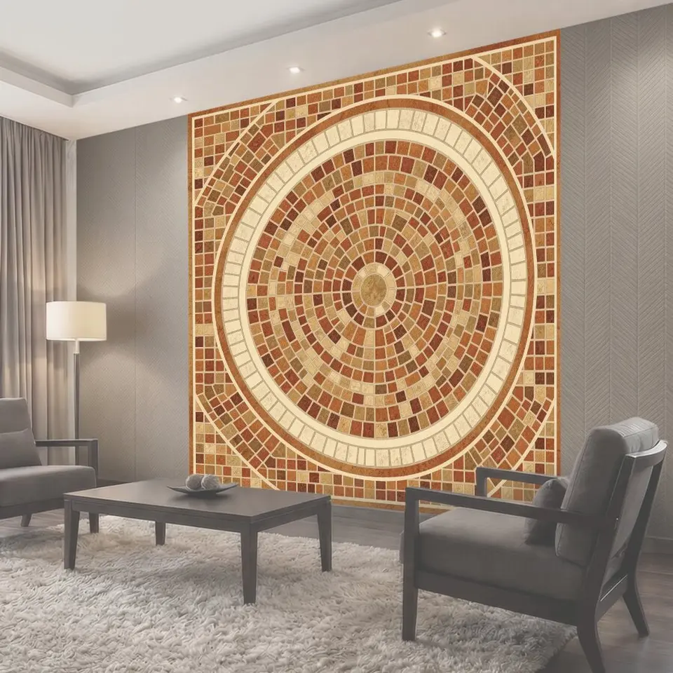 Фотообои Круглая мозаика в терракотовых тонах