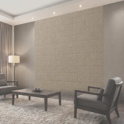 Фотообои Бежевая геометрия в 3D