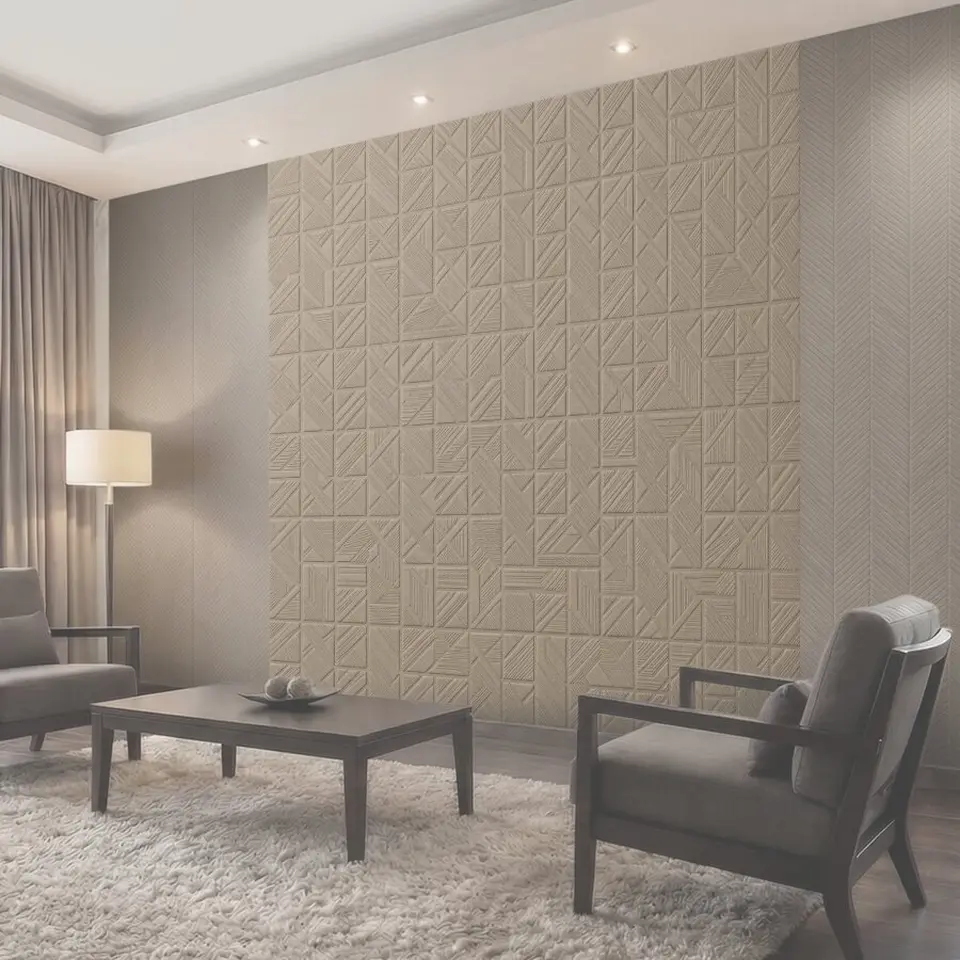 Фотообои Бежевая геометрия в 3D