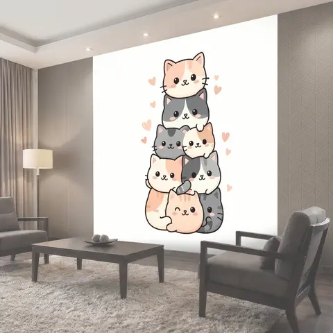 Фотообои Котята в форме пирамиды