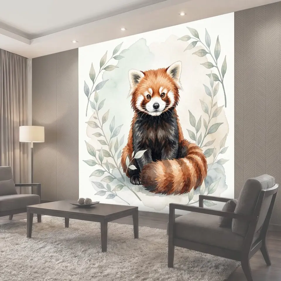 Фотообои Рыжая панда среди ветвей