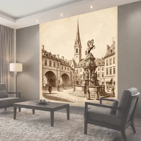 Фотообои Старинная европейская площадь