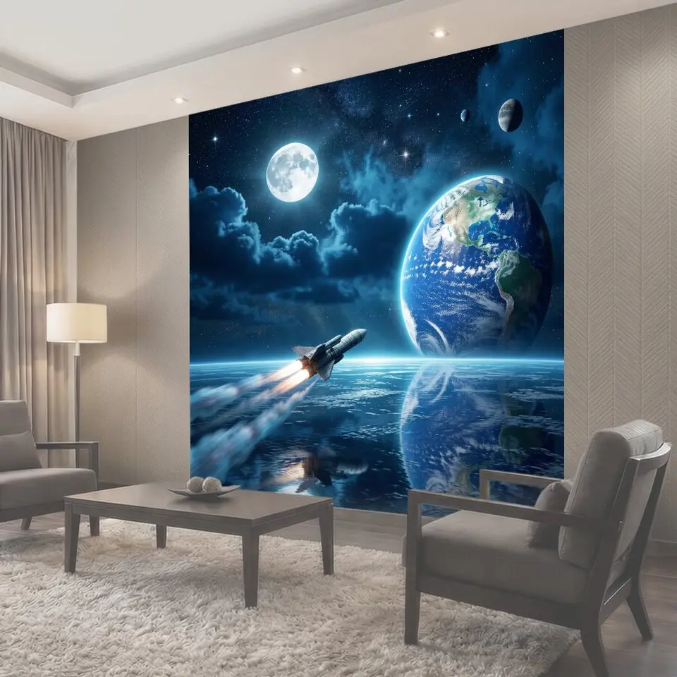 Фотообои Космический запуск над Землей