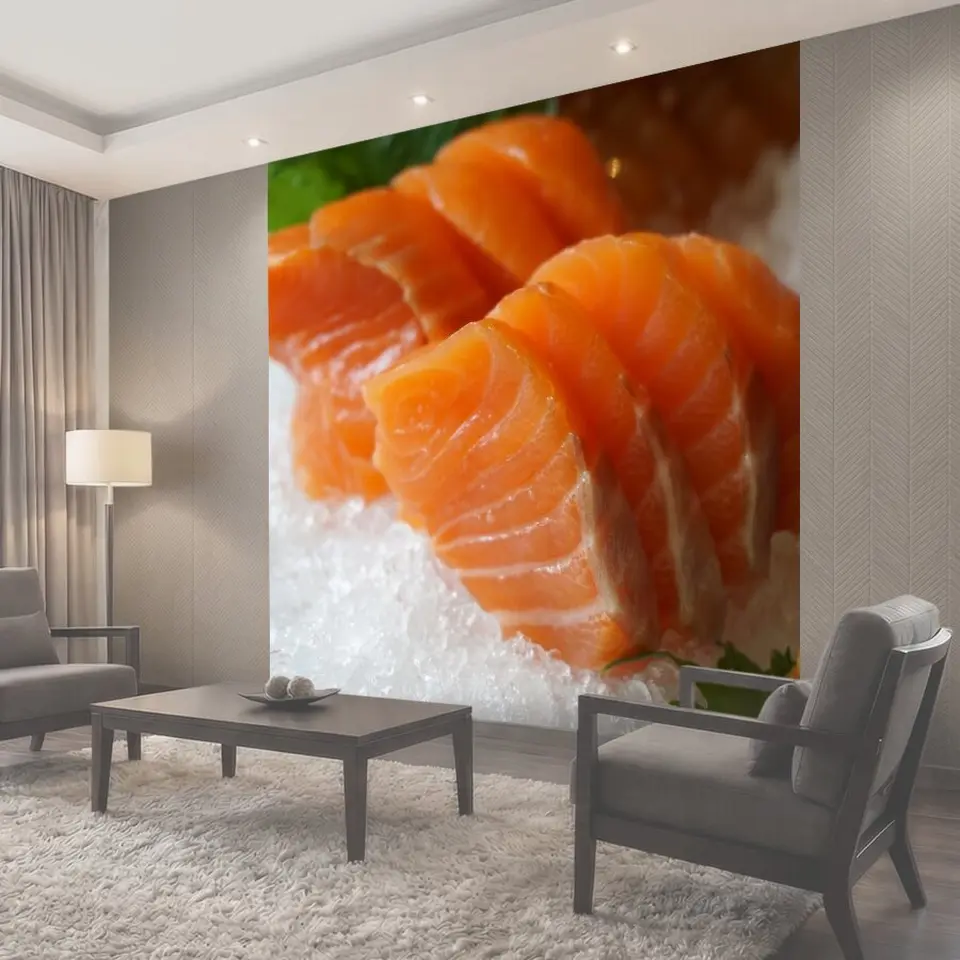 Фотообои Лосось, лед, мясо рыбы