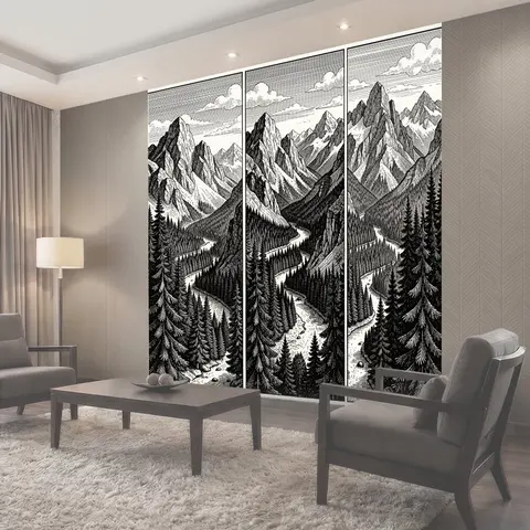 Фотообои Горный каньон с извилистой рекой