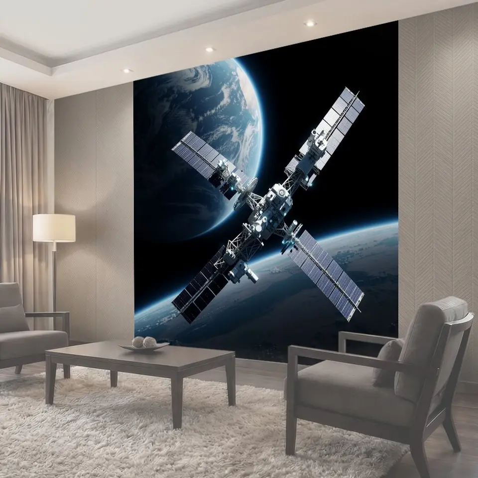 Фотообои Космический спутник на орбите Земли