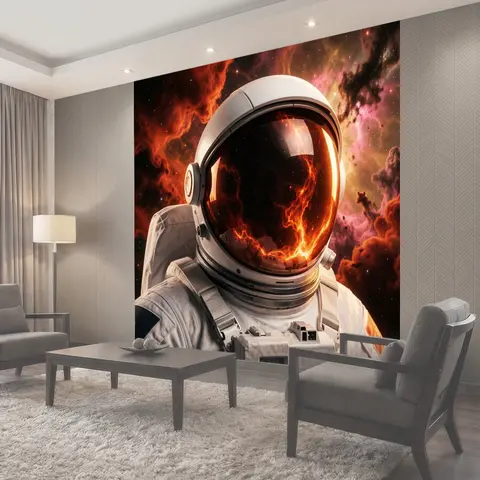 Фотообои Космонавт на фоне космоса