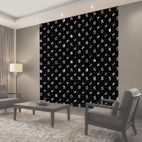 Фотообои Белые сладости на черном фоне