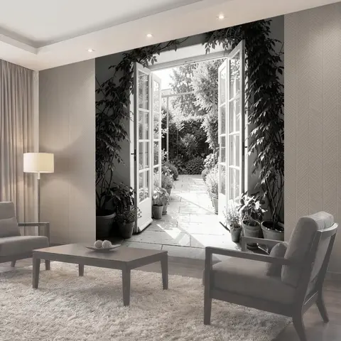 Фотообои Французские створки и зелень