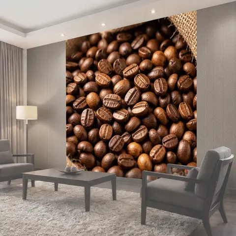 Фотообои Кофейные зерна крупным планом