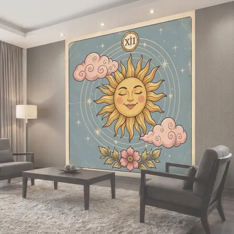 Фотообои Солнце и знаки зодиака