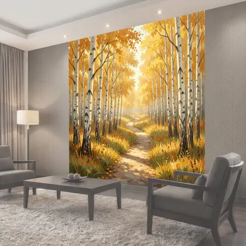 Фотообои Осенний лес с тропинкой