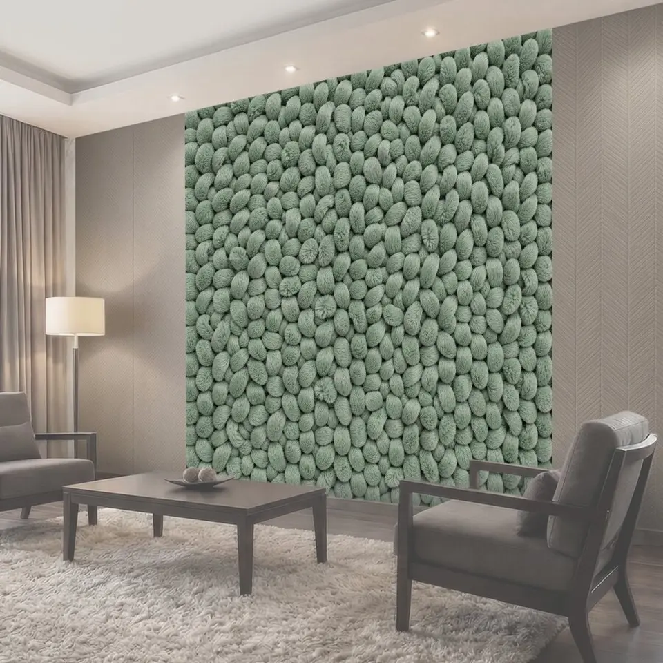 Фотообои Мятная ворсовая фактура