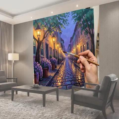Фотообои Старинная улица в сумерках