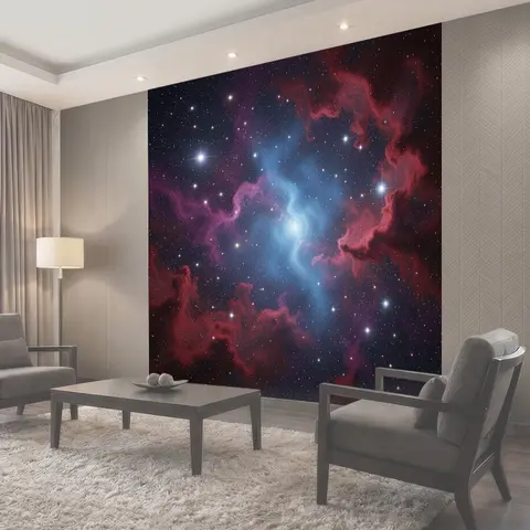 Фотообои Космическая туманность со звездами