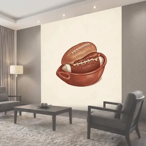 Фотообои Американский футбол в керамической форме