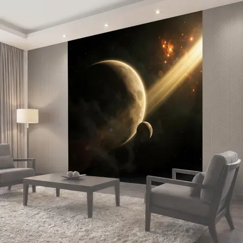Фотообои Космический пейзаж с планетами