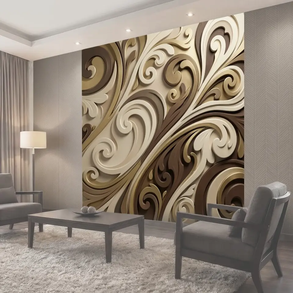 Фотообои Абстрактные барочные завитки