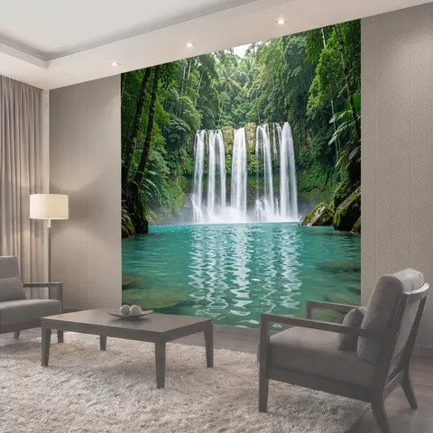 Фотообои Тропический водопад в джунглях