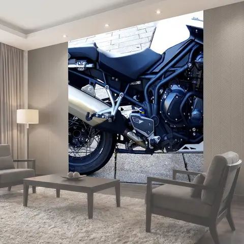 Фотообои Мотоцикл Триумф Мотоциклетный двигатель Triumph Tiger Explorer XC