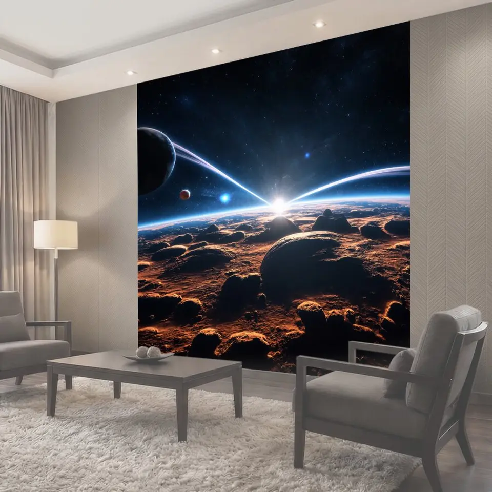 Фотообои Космический пейзаж с планетами