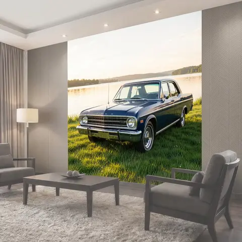 Фотообои Ретро Dodge на берегу