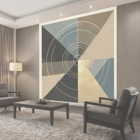Фотообои Абстрактная геометрия с кругами