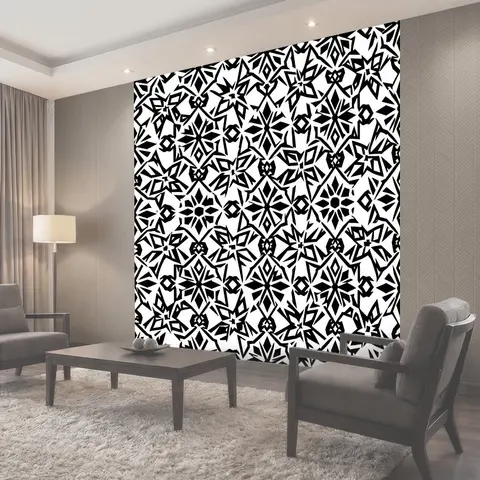 Фотообои Черно-белый калейдоскоп звезд