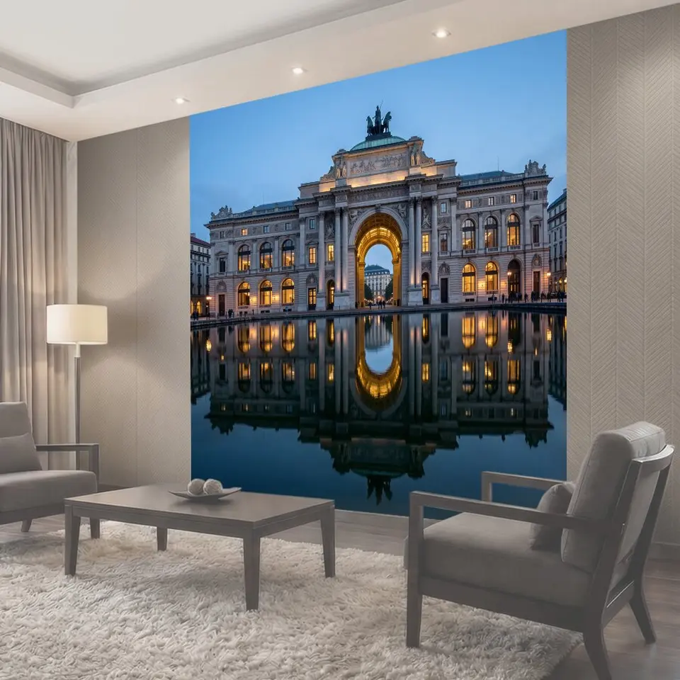 Фотообои Архитектурная арка с отражением