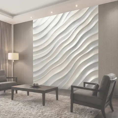 Фотообои Белые волны абстракции