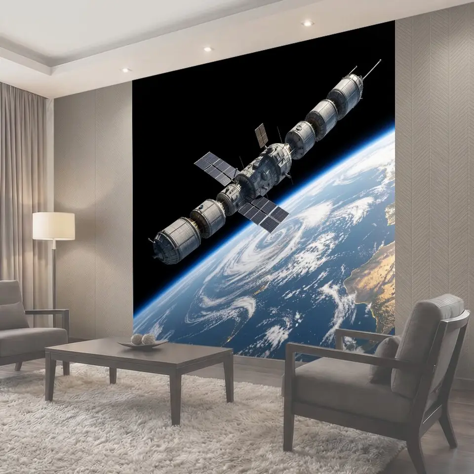 Фотообои Орбитальная станция над Землей