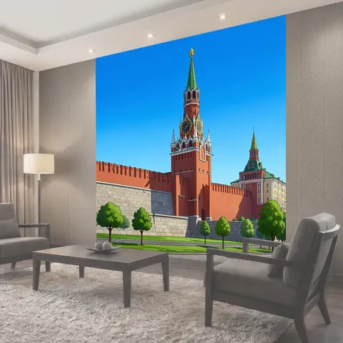 Фотообои Кремлевская башня с часами