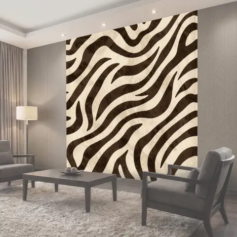 Фотообои Зебровый зигзаг в кофейных тонах