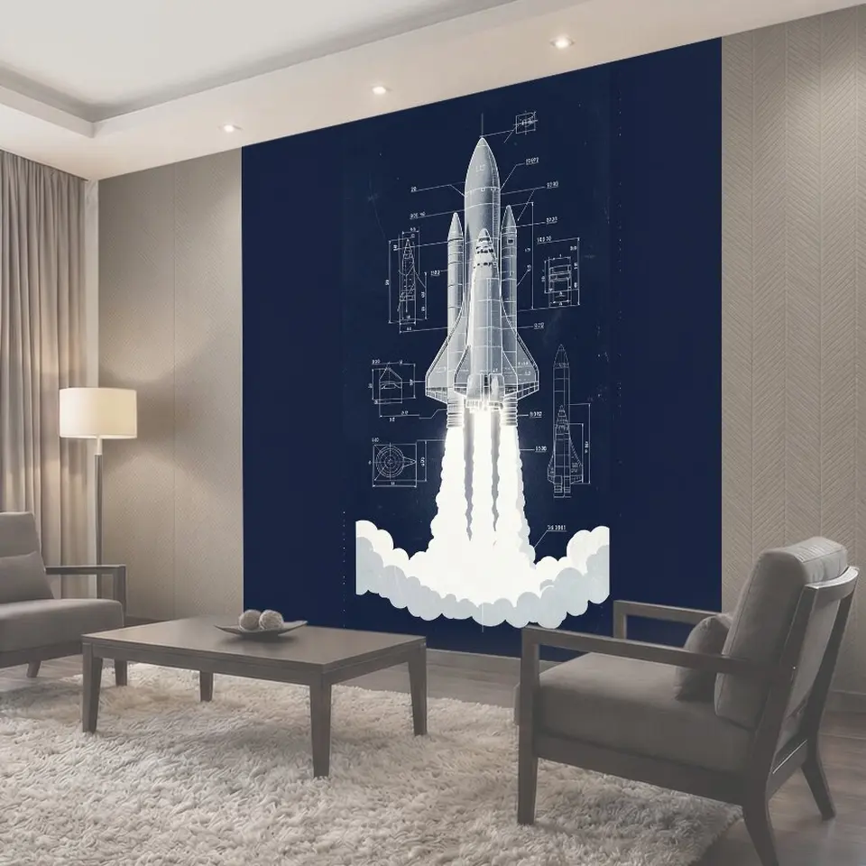 Фотообои Орбитальный корабль на старте