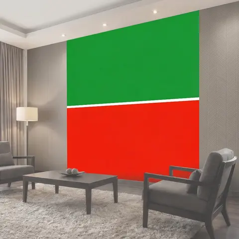 Фотообои Абстрактные зеленый и красный блоки